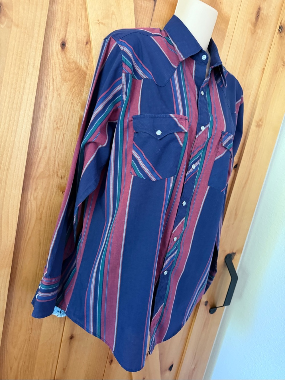 VTG 80sYoungbloods Western Pearl Snap Shirt Oversized Western Stripe Men’s M - Picture 3 of 11